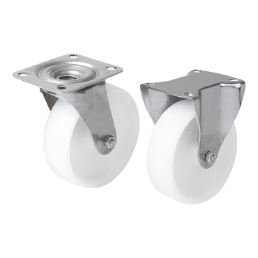 K1773 Ролики с корпусом из нержавеющей стали, пластиковые колеса