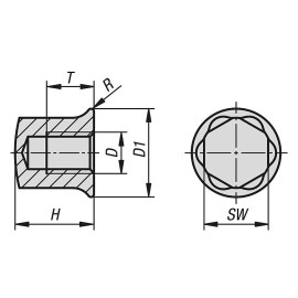 K1493 Гайки колпачковые Hygienic USIT
