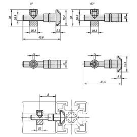 K1035 Элементы с рифлением для соединения профилей с пазом 10