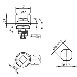 K1354 (K1340) Замки поворотные Hygienic DESIGN