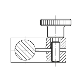 K0140 Ручки с накаткой и наружной резьбой DIN 464 высокие