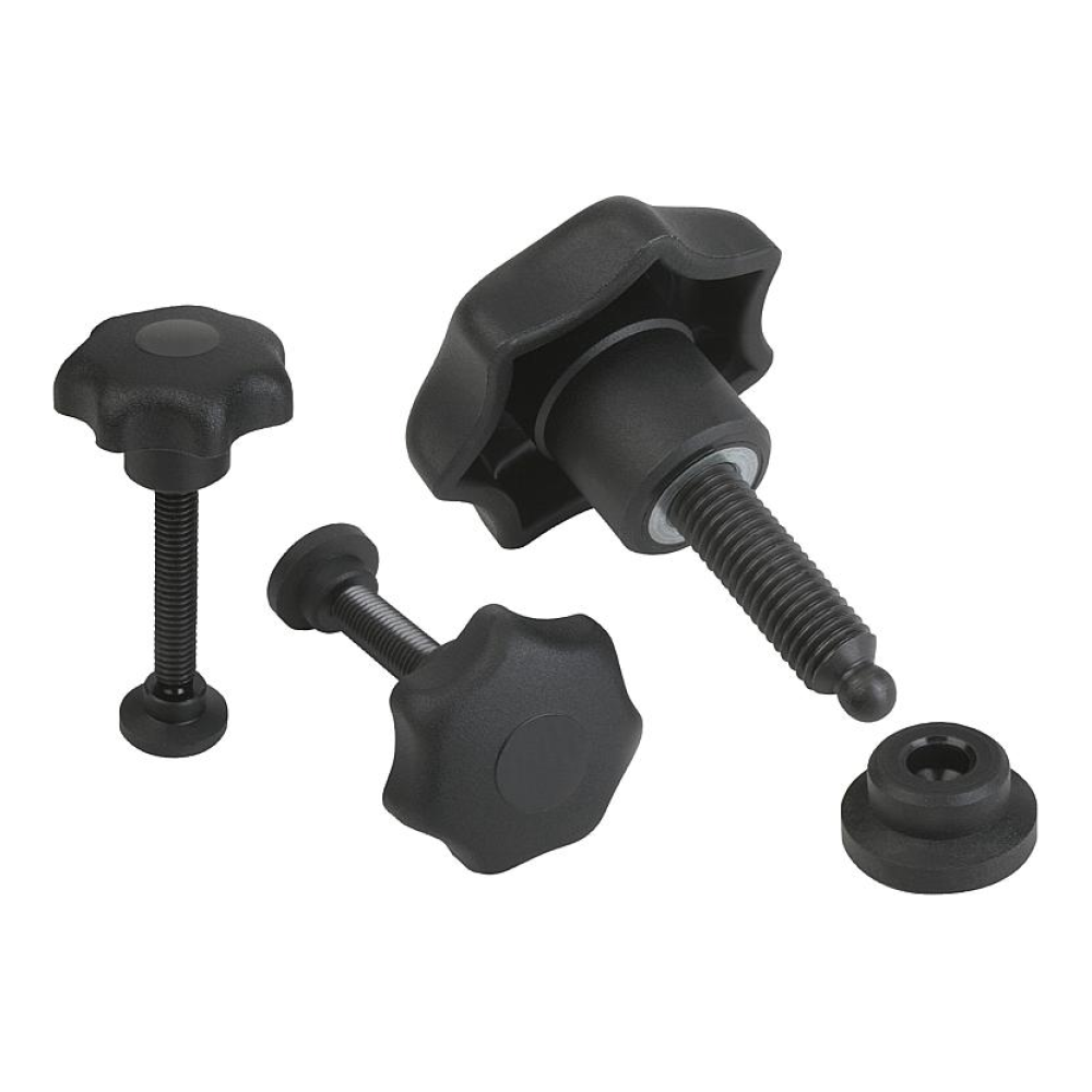 K0394 Винты верстачные со звездообразной ручкой и упором