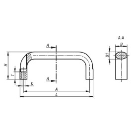 K0204 Ручки бугельные с наружными отверстиями