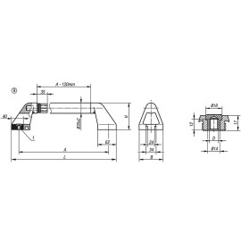 K0226 Ручки трубчатые из нержавеющей стали и пластика