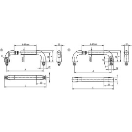 K0227 Ручки трубчатые из нержавеющей стали