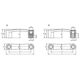 K1092 Ручки бугельные усиленные из пластика
