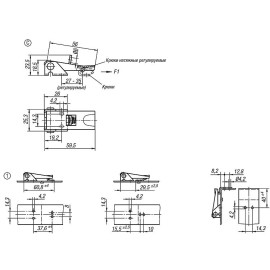 K0047 (K0046) Защелки натяжные регулируемые, отверстия скрытые