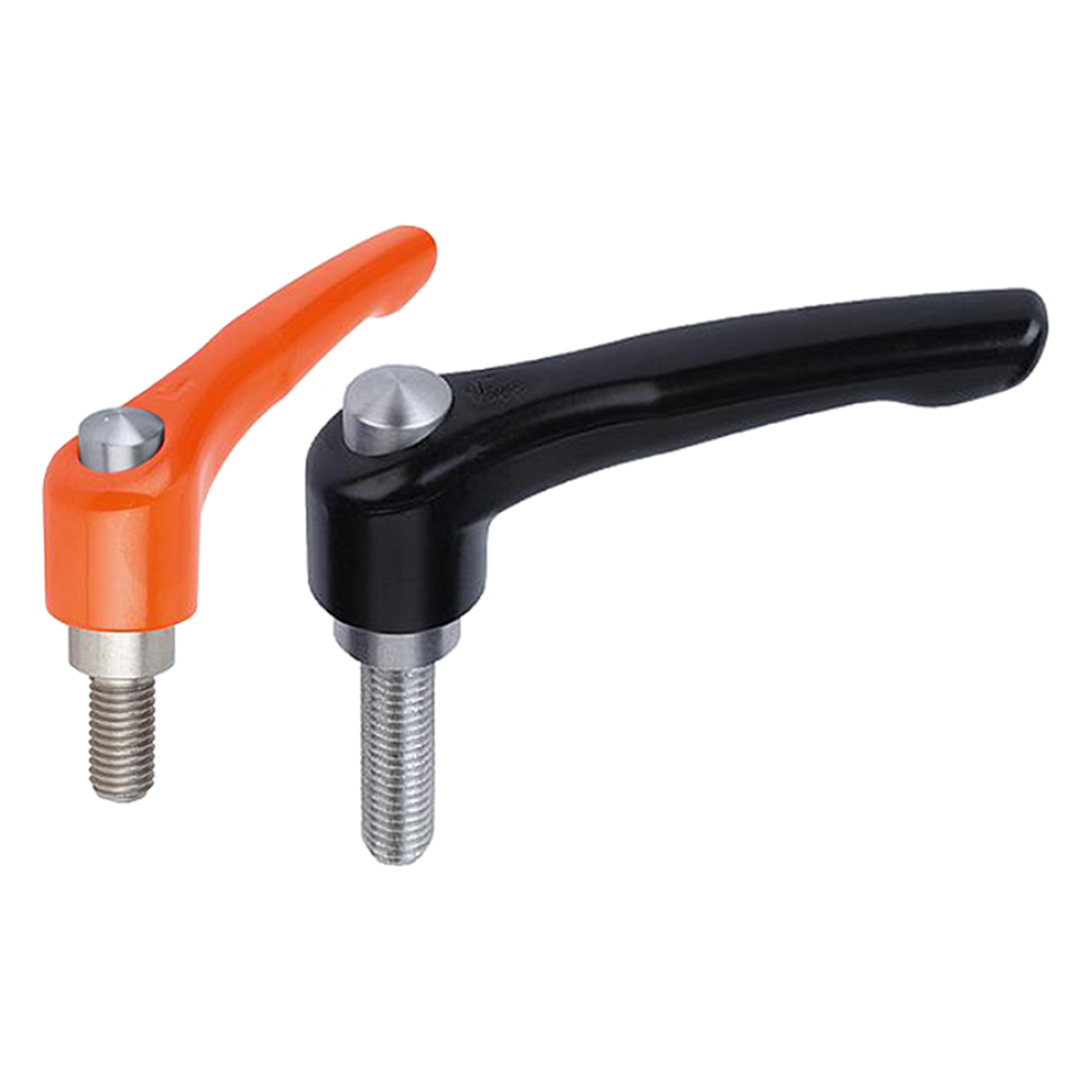 K0123 Рычаги зажимные из цинкового сплава и нерж. стали с колпачком, НР