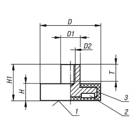 K0563 Магниты со внутренней резьбой и защитной оболочкой