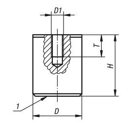 K0557 Магниты цилиндрические со внутренней резьбой, альнико
