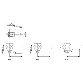 K0525 (K0523) Замки поворотные с ручкой-барашком