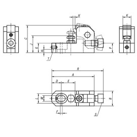K0931 Зажимы регулируемые с опорным винтом