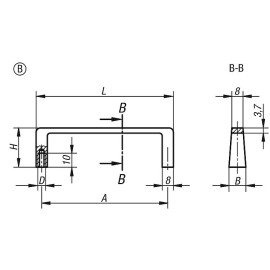 K0213 Ручки бугельные из алюминия