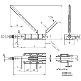 K0088 Зажимы механические с перекидной рукояткой