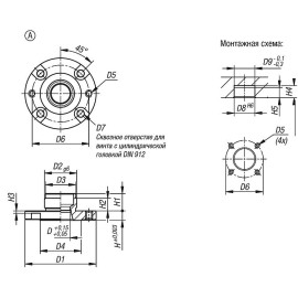 K1487 Втулки установочные для цилиндров Ball lock (K1486)