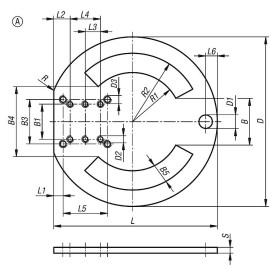 K1211 Плиты адаптерные поворотные для зажимов и прижимов