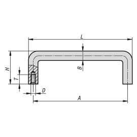K1793 Ручки бугельные круглого сечения из нержавеющей стали