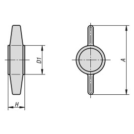 K0681 Ручки барашки из пластика для винтов DIN 912
