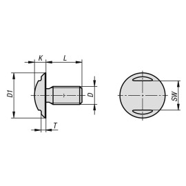 K1329 Винты Hygienic DESIGN с головкой с лысками