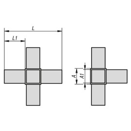 K0621 Соединители штекерные для пяти квадратных труб