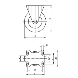 K1767 Ролики с алюминиевыми дисками и покрытием из экстратана