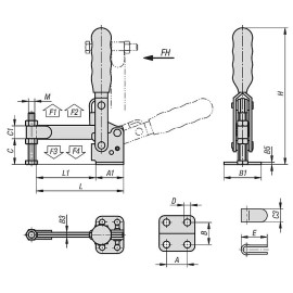 K1258 Прижимы механические с привариваемым винтом