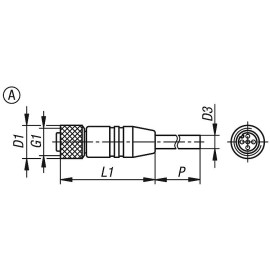 K1482 Кабели для прижимов с датчиком усилия (K1463)
