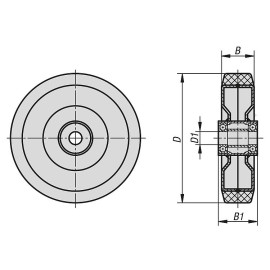 K1782 Колеса со стальными дисками для усиленных роликов
