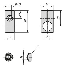 K1281 Крепления для датчиков на конструкционные профили