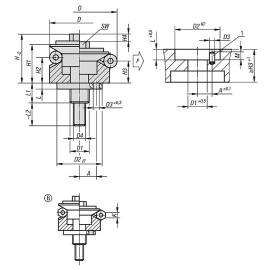 K0644 Зажимы самоцентрирующиеся с установочными элементами