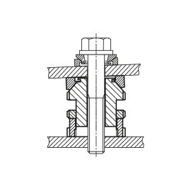 K0115 Опоры подводимые с контргайкой низкие самоустанавливающиеся