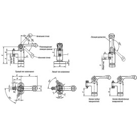 K0925 Прижимы поворотные с эксцентриковым рычагом