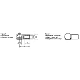 K0712 Подпятники шаровые DIN 71805 для угловых шарниров (K0734)