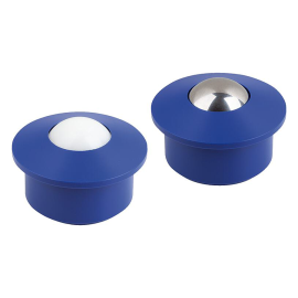 K1827 Ролики шаровые с корпусом из пластика и фланцем