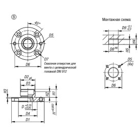 K1487 Втулки установочные для цилиндров Ball lock (K1486)