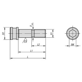 K0970 Болты призонные UNI lock удлиненные для пальцев (K0968)