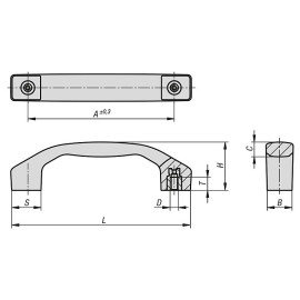 K1060 Ручки бугельные усиленные из пластика термостойкие