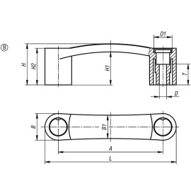 K1092 Ручки бугельные усиленные из пластика