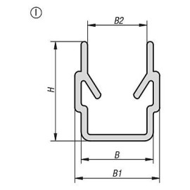 K1054 Вставки пазовые U-образные