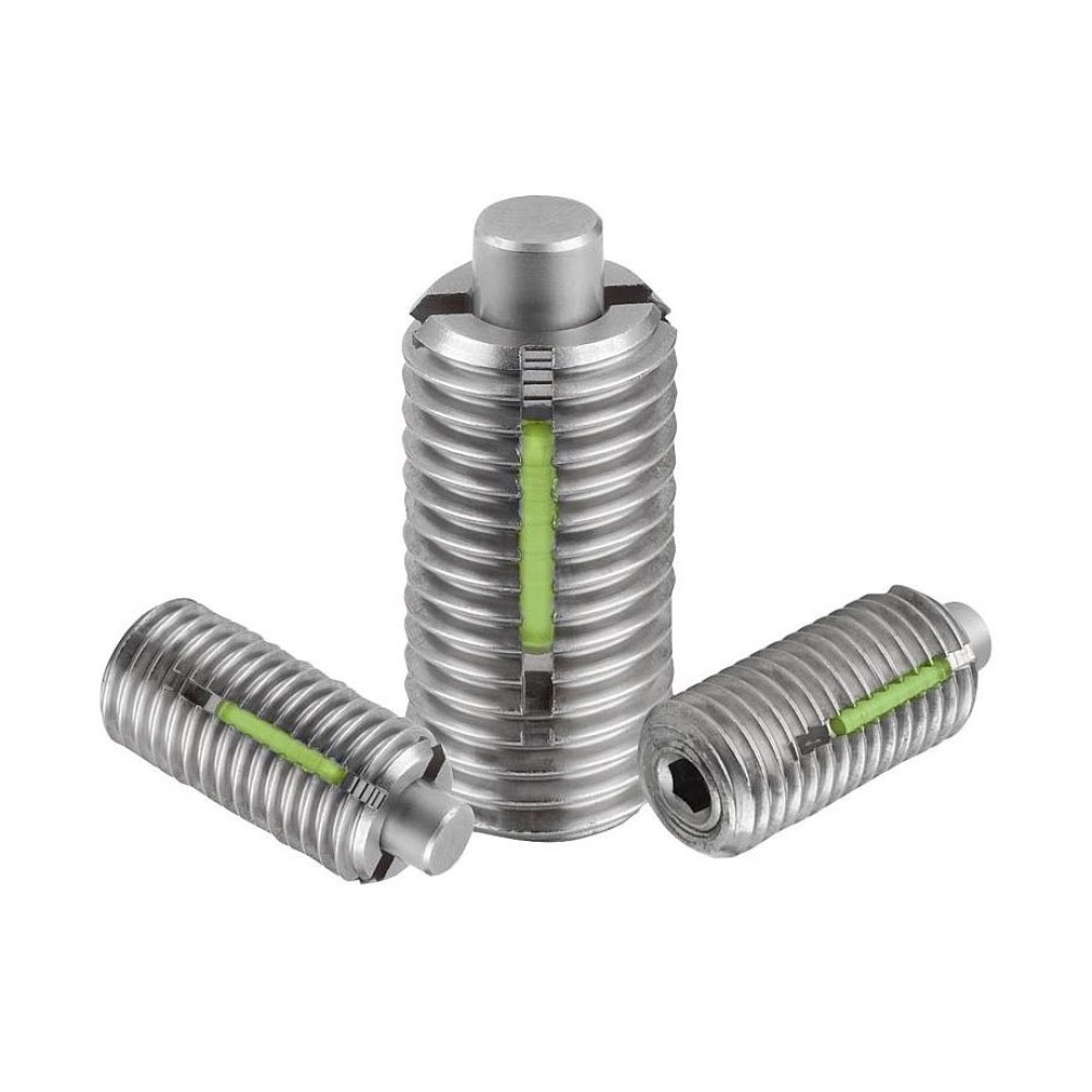 K1380 Фиксаторы пружинные с плоским упором, нержавеющая сталь