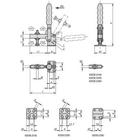 K0058 Прижимы механические с горизонтальным основанием