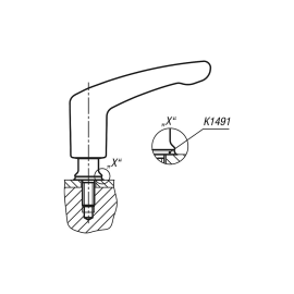 K1317 Рычаги зажимные безопасные Hygienic USIT с наружной резьбой