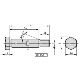 K0706 Болты призонные DIN 609 с шестигранной головкой