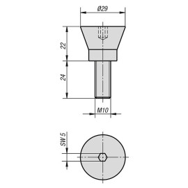 K0502 Болты конусные для внутренних цанговых зажимов