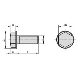 K1411 Винты Hygienic DESIGN с шестигранной головкой