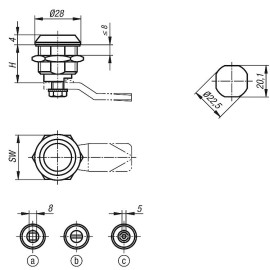 K1106 (K1114) Замки поворотные из нержавеющей стали