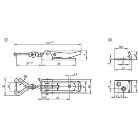 K0050 Защелки натяжные регулируемые со скобой