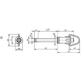 K0790 Пальцы стопорные усиленные, нержавеющая сталь