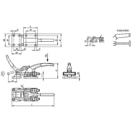 K1268 Защелки натяжные со скобой, рукояткой и крюком