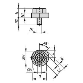 K1694 Элементы зажимные эксцентриковые